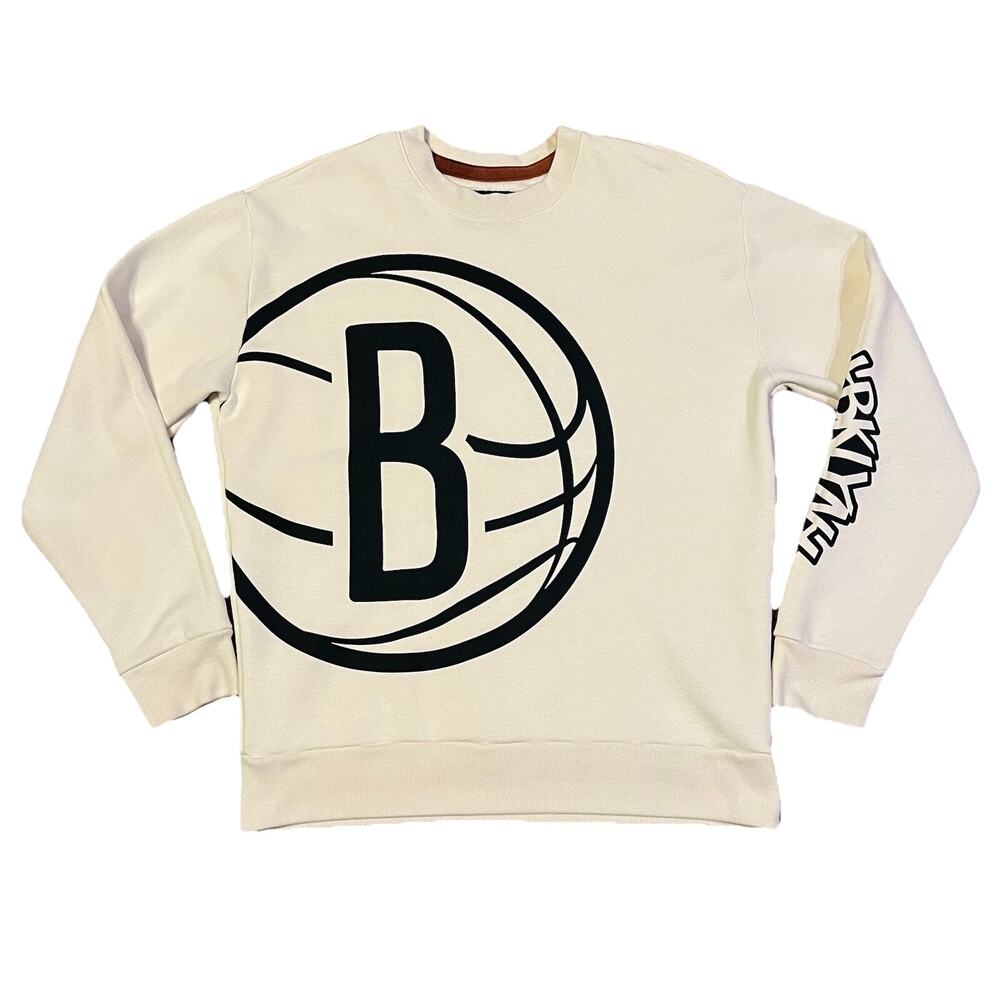 Hollister Mens Brooklyn Nets NBA Sweatshirt Size Medium Basketball